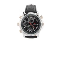 Spy hodinky 8GB DW-002C, černá kůže