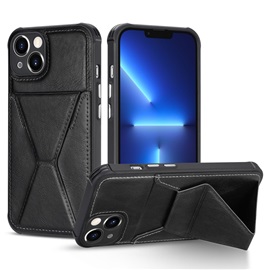 Kožený kryt pro Apple iPhone 6, 7, 8, Černý