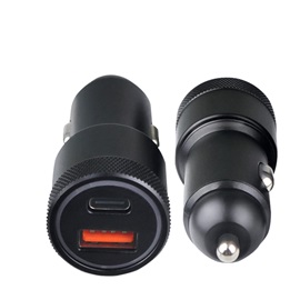 Rychlonabíjecí adaptér do auta univerzální, 1x USB 1x USB-C